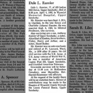 Obituary for Dale L. Ramier