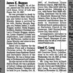 James E. Brogan obituary